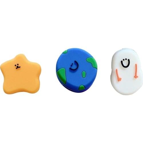 Cable Protector Winder for USB Charging Data Cable Wire Protection Three Cute Ghost Earth Star Cartoon Cord Protector