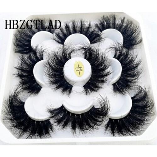 Fluffy 5 pairs natural false eyelashes fake lashes long makeup 3d mink eyelashes eyelash extension mink eyelashes for beauty