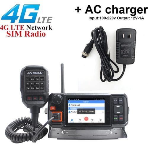 ANYSECU 4G-W2Plus Unlock 4G Network Radio Android7.0 WCDMA GSM Walkie Talkie with WIFI N60 work with Real-ptt Zello + AC charger
