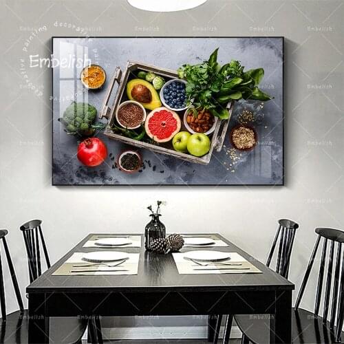 Embelish Fruits And Vegetables Seeds Food HD Spray On Canvas Paintings Kitchen Home Decor Pictures Resturant Wall Art Posters