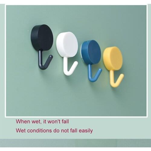 Universal hook Small Hook Strong Adhesive Keys Wall Hanging Punch-Free Seamless Sticky Hooks Coat Rack hook up Household Storage