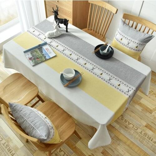 Tablecloth Waterproof and Oil-proof Disposable Rectangular Pad Nordic Household Sliver Fabric Net Red Tablecloth