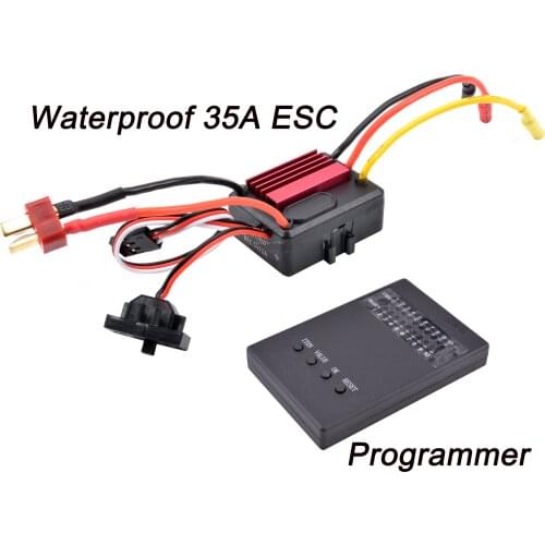 Waterproof 35A 2-3s ESC Electric Speed Controller 5V/2A BEC for RC 1/14 1/16 1/18 RC Car 2838 2845 Brushless Motor