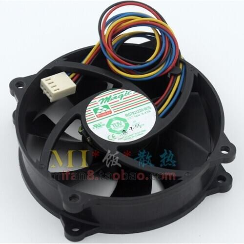 Magic MGT9212ZR-W25 DC 12V 0.47A 95x95x25mm 4-Wire Server Cooling Fan