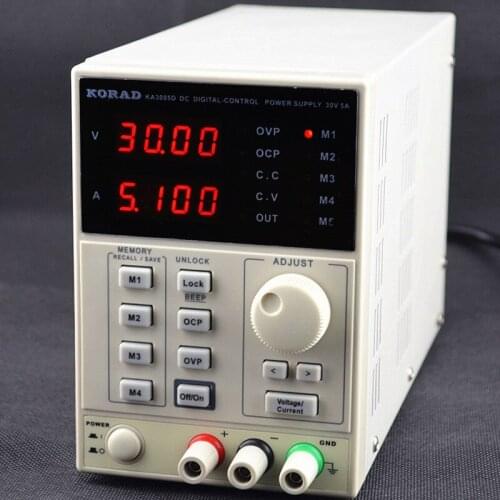 Free shipping KA3005D high precision Adjustable Digital DC Power Supply 4Ps mA 30V/5A for scientific research service Laboratory