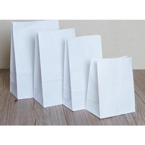 15*9*28cm 30Pcs/Lot Retail Kraft Paper Food Bag Bread Sandwich Party Nuts Candy Package Pack Bag Recyclable Kraft Bag White