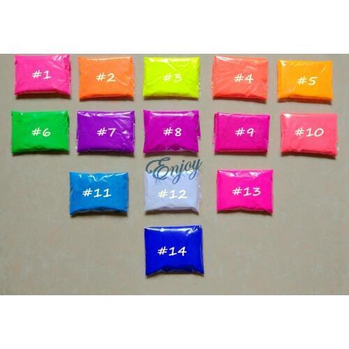 3kg Mixed 15 colors Fluorescent Powder not Luminous Glow Powder, Phosphor Pigment Powder for Nail Polish&Painting&Printing