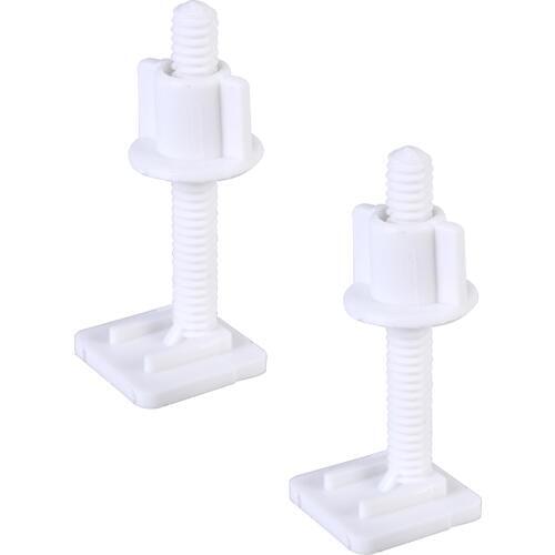 4Pcs 27x27mm Plastic Toilet Seat Hinge Bolt Screw With Nuts Set