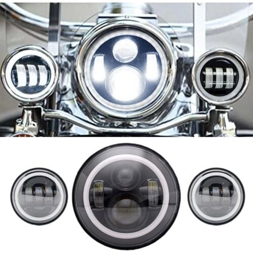 7 inch LED Headlight 4.5 inches Fog Lights for Harley Ultra Classic Electra Glide Ultra Street Glide