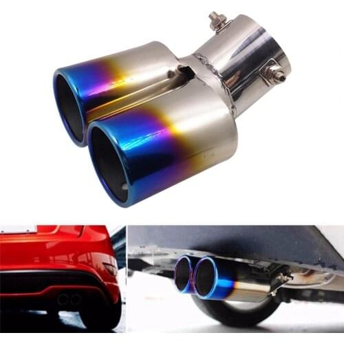 704C Muffler Drain Outfall Design Dual Outlet Stainless Steel Stainless Steel Muffler Exhaust Pipe for Bluebird 16cm x 6.3cm