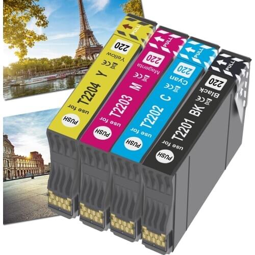 Bada 4 Compatible Epson T220 XL Ink cartridge For Epson WorkForce WF 2650 WF-2630 WF-2660 WF-2750 WF-2760 XP-320 XP-420 XP-424