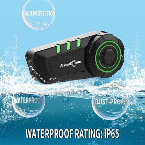 FreedConn Motorcycle Bluetooth Headset Moto Helmet Headsets Without Intercom Function with Soft Mic for Integral Closed Helmet