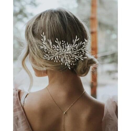 ZMHP287 Silver Crystal Bridal Headband Rhinestone Wedding Hair Accessories for Hair Bridal Headpieces Tiaras Hair Jewelry