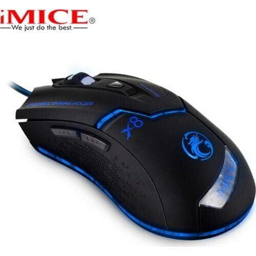 IMICE X8 Gaming Mouse Wired Luminous Adjustable DPI LED Wired Mouse for PC Laptop Computer