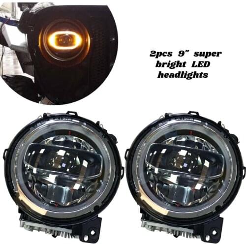 JL1092 9" LED Headlight with DRL For Jeep JL for Wrangler Accessories 2018+ LANTSUN