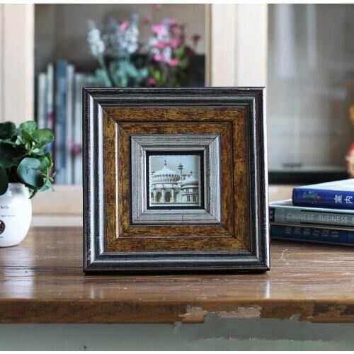 Creative 3 Inch Mini Photo Frame Retro Decorations For Desktop Family Photo Gift Inch Resin Frames 6/7 Wall Frame Picture Frames