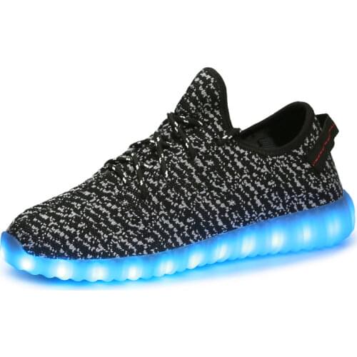 Camouflage Casual Sneakers Flash Shoes Men Women Shoes Unisex Luminous Shoes High Top LED Lights USB Charging Colorful Shoes