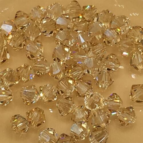 3mm 4mm 6mm Transparent gray rhombus faceted Crystal Glass Beads Loose Spacer Round Beads For DIY Jewelry Making