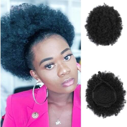 Hair band short hair Bun Chignon Hairpiece For Women Drawstring Ponytail Kinky Curly Updo Clip Hair Extensions