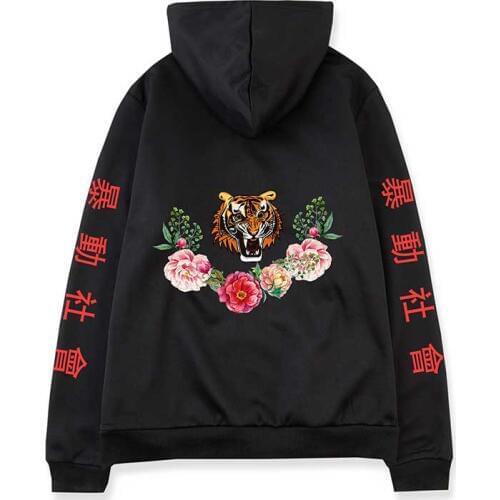Hot Sale Hoodies Tiger Rose hoodies drop shipping Sweatshirts Wholesale Streetwear Unisex Hoodies Pullover sportswear Fleece