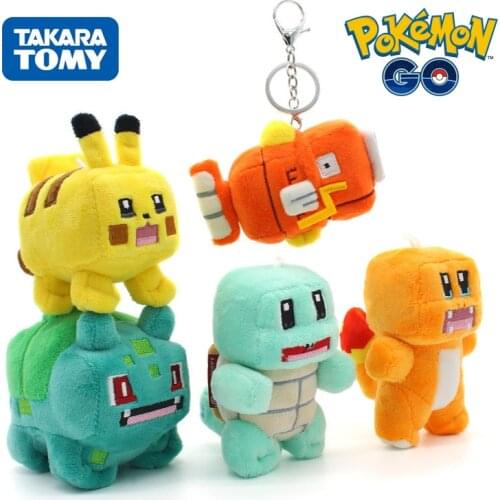 Kawaii Pokemon Cartoon Stuffed Plush Toys 11CM Pikachu Jenny Turtle Anime Plush Dolls Keychains Kids Birthday Christmas Gift