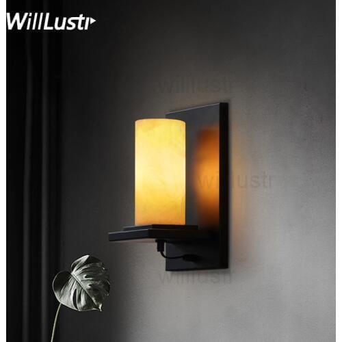Marble candle wall sconce lamp retro wrought iron vintage lobby bedroom hotel corridor restaurant bar loft wall light fitting
