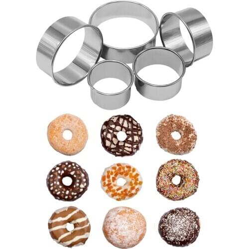 5Pcs round dumpling mold set stainless steel Cooking Pastry Tools wonton dumpling skin mold cookie mould kitchen accessories