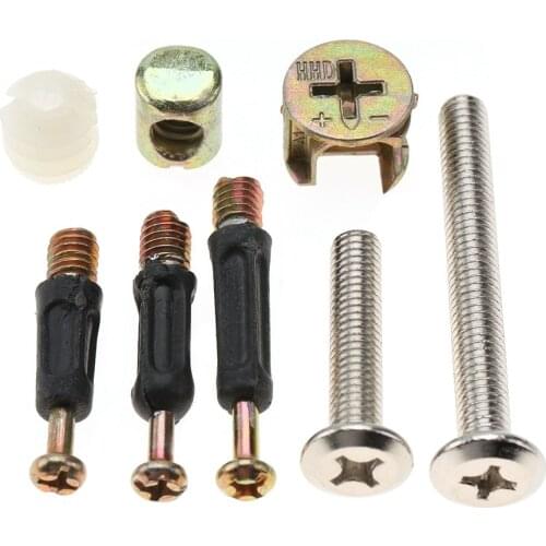 108pcs 3-in-1 Furniture Connecting Hardware Set Connector Set Furniture Assembly Hardware Fittings Screw Nut Furniture Bolt
