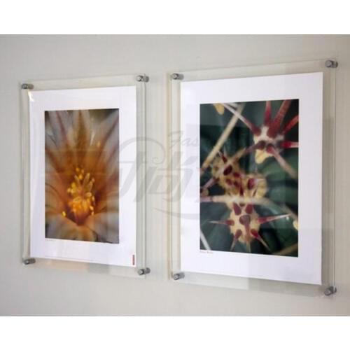 10 Unit/Lot ) Wall Mounted A4 Acrylic Plexiglass Poster Frames ,Perspex Floating Frames Free Shipping