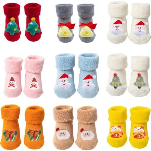 New For Christmas Baby Socks Boys and Girls Non-slip Baby Socks
