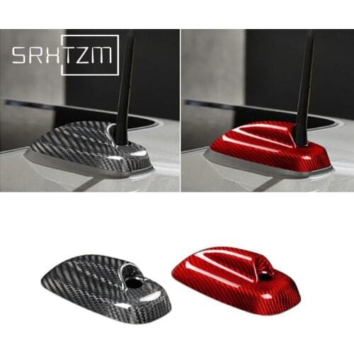 Trim Car Roof Shark Replacement Real Carbon Fiber Fin Antenna For BMW Mini Cooper F55 F56 Decal
