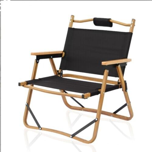 Lazer ao ar livre dobrável cadeira portátil ultraleve acampamento pesca piquenique cadeira de madeira alumínio grão nap praia