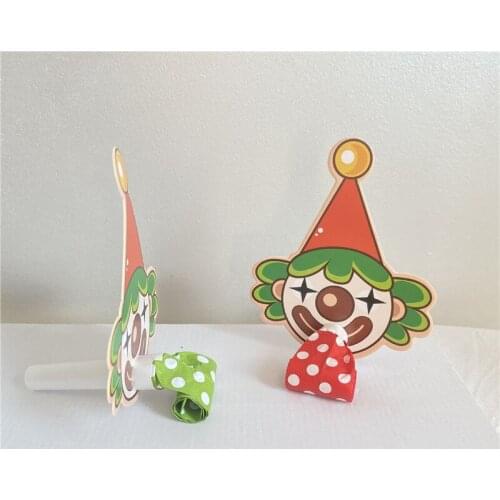 10Pcs Blowing Long Pole Horn Whistle For Birthday Party Gift Toys Cheer Props With Animal Pattern