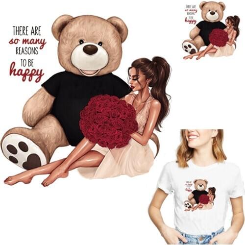 Thermal ironing stickers iron on transfers for clothes vinyl transfer Russian girl patch applique stripes for clothes parch