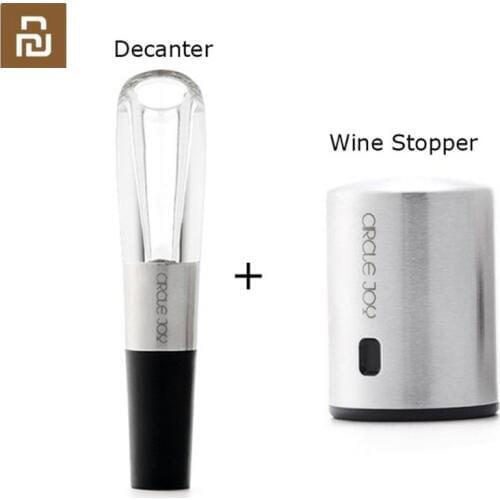 Youpin brand-Circle Joy Smart Wine Stopper/Fast Decanter Dec Stainless Steel Vacuum Memory Wine Stopper Electric Stopper Wine