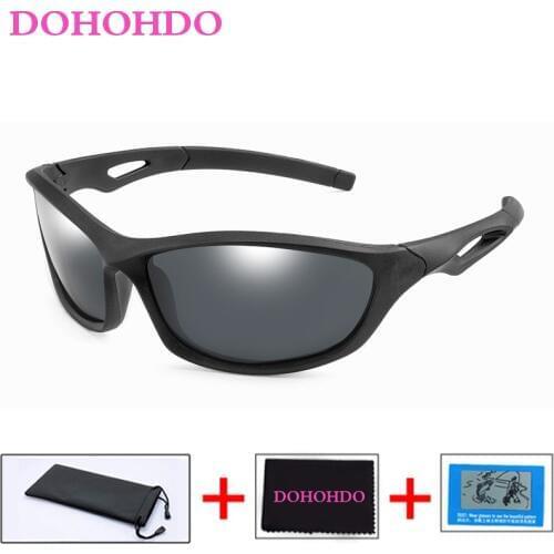 DOHOHDO Children TR90 Polarized Sunglasses Kids Cool Sun Glasses 100% UV400 Eyeglasses for Boy Girl With Pouch Oculos De sol Hot