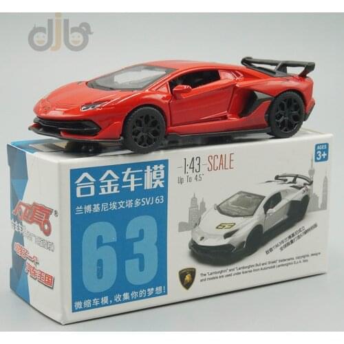1:43 Diecast Car Model Toy Eventador SVJ 63 Pull Back Car