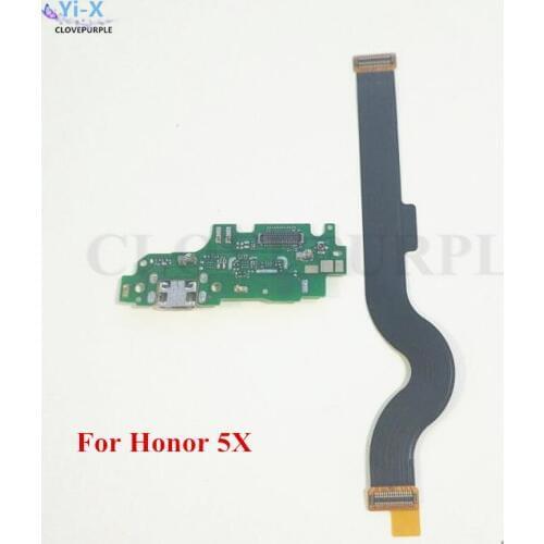 1Set Dock Connector USB Charging Port Flex Cable + Motherboard Main Board Connector Flex Cable for Huawei Honor 5X