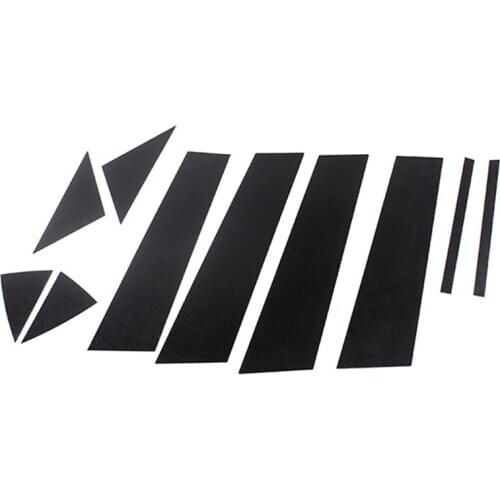 10Pc Mirror Effect Plastic Window Pillar Posts Trims Set for Mazda 3 Axela 14-17