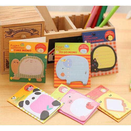 2pcs/Lot Cute animal to do memo pad Mini sticky notes Panda duck sticker post Stationery Office school supplies