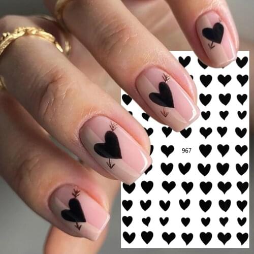 2021 3D Art Heart Shaped Stickers For Nails Star Equipment Charms Stamping Laser Gold Pattern Accesorios Decoration