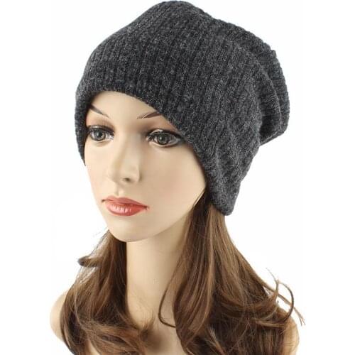 2021 Acrylic solid color Thicken knitted hat winter warm hat Skullies cap beanie hat for Men and Women 23