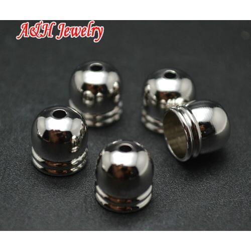 50pcs High Quality 8x8mm White K Color Plated Tassel Making Caps Fashion DIY Jewelry Making Materials