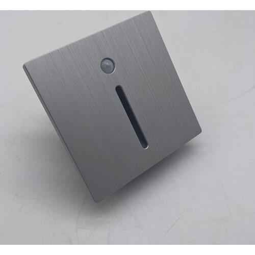 86 Type Box Recessed Motion Sensor Stairs LED Wall Lamp For Home Stairs Bedroom Corridor 85-265V Loft Wall Steps Lighting 1190