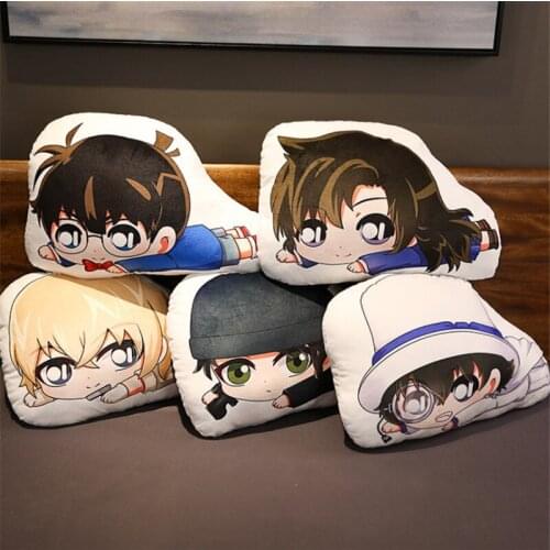 Anime Conan Edogawa Jimmy Kudo Plush Pillow Doll Mouri Ran Cosplay Cartoon Accessories Props