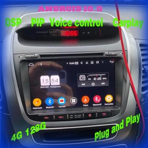 Voice control PX6 Android 10.0 car dvd gps radio player for Kia Sorento 2013 2014 with 4+128G IPS wifi 4g usb auto Multimedia