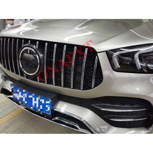 Car Hood Bumper AMG GT Front Grill Car Styling Middle Grille Bumper Grille Vertical Bar GLE350 For Benz GLE Class W167 2019