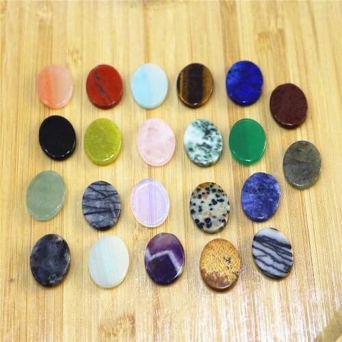 Free Shipping 50pcs/lot 13mmx18mm Mixed Natural Stone Oval CAB CABOCHON Teardrop Wholesale Powder/Tiger Eye Stone Beads