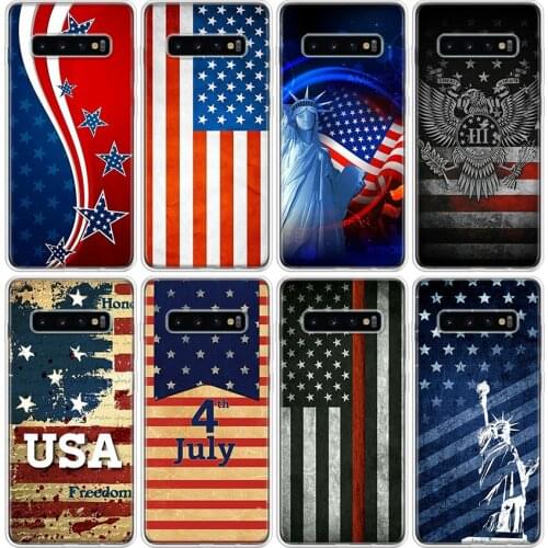 America USA Flag Phone Case For Samsung Galaxy S20 FE Ultra S10 S21 Note 10 9 8 S9 S8 Plus Lite S7 J4 J6 Cover Coque Shell