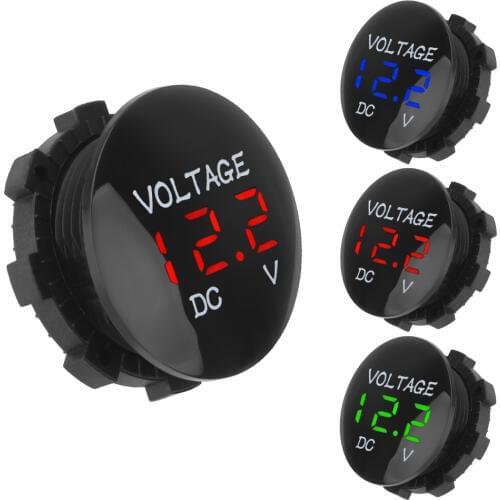 Voltage Meter Digital DC 12V-24V LED Display Voltmeter Ammeter For Car Auto Motorcycle Boat Mini Digital Voltmeter Ammete